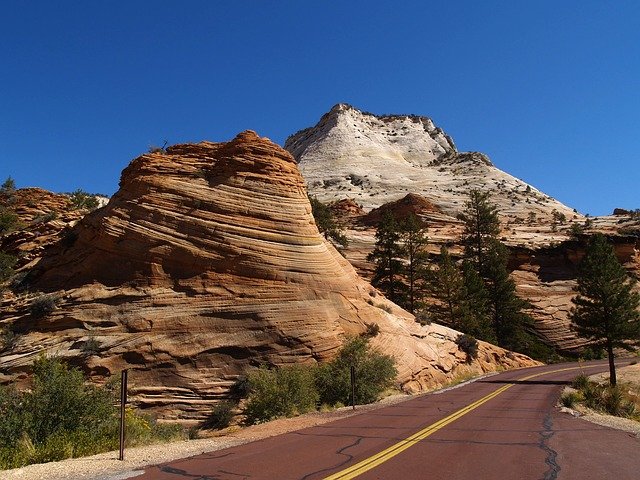 Driving in Zion national park