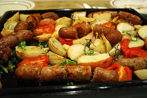 Grilled Sausage with Potatoes photo