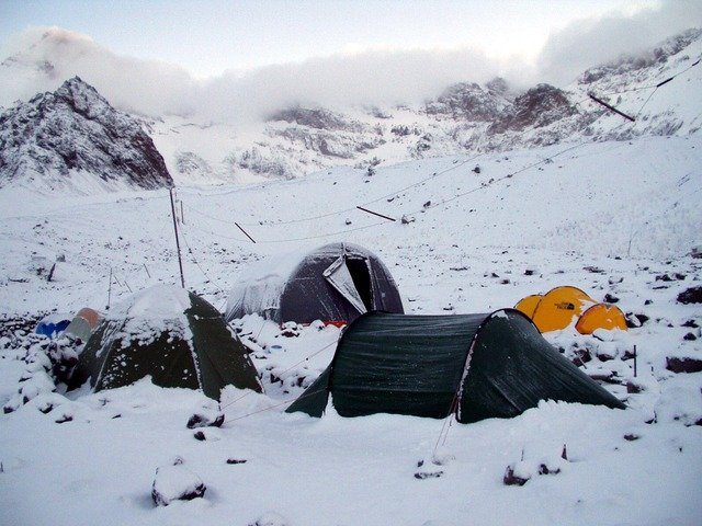 camping with a durable tent best for winter season