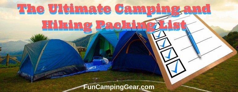Camping and Hiking Packing List